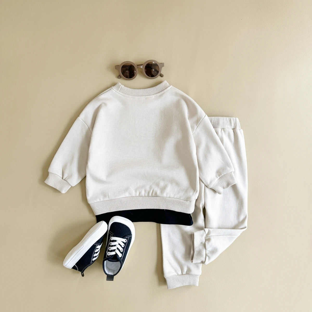 Unisex Bonjour Long Sleeve Top and Pants Casual Set