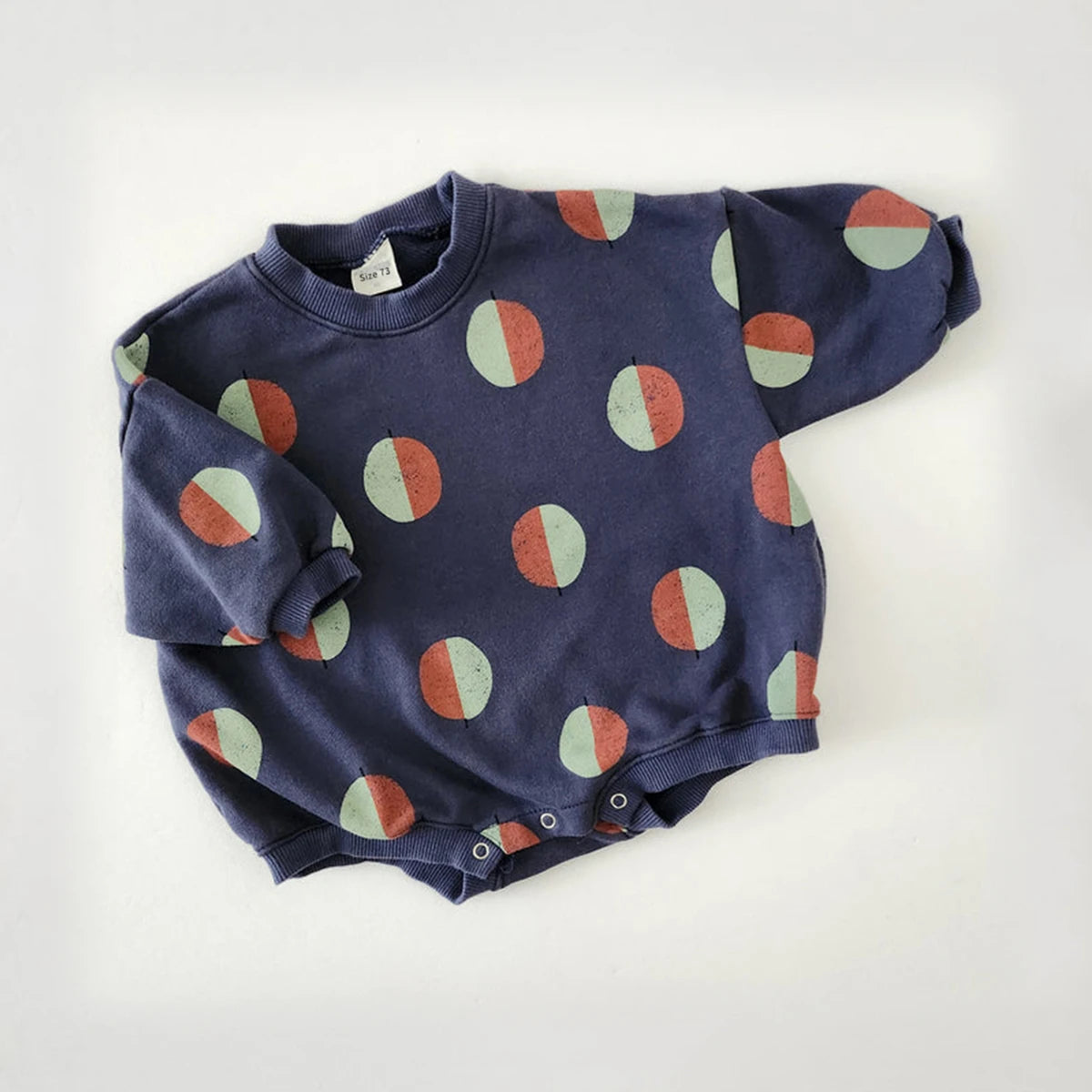 Unisex Balloon Print Sweatshirt Romper