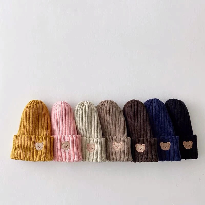 Unisex  Cute Bear Knitted Hats
