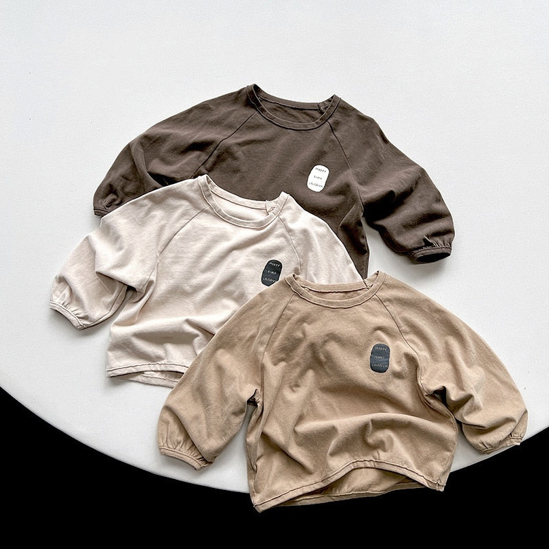 Unisex Retro Cotton Long-Sleeved T-Shirts