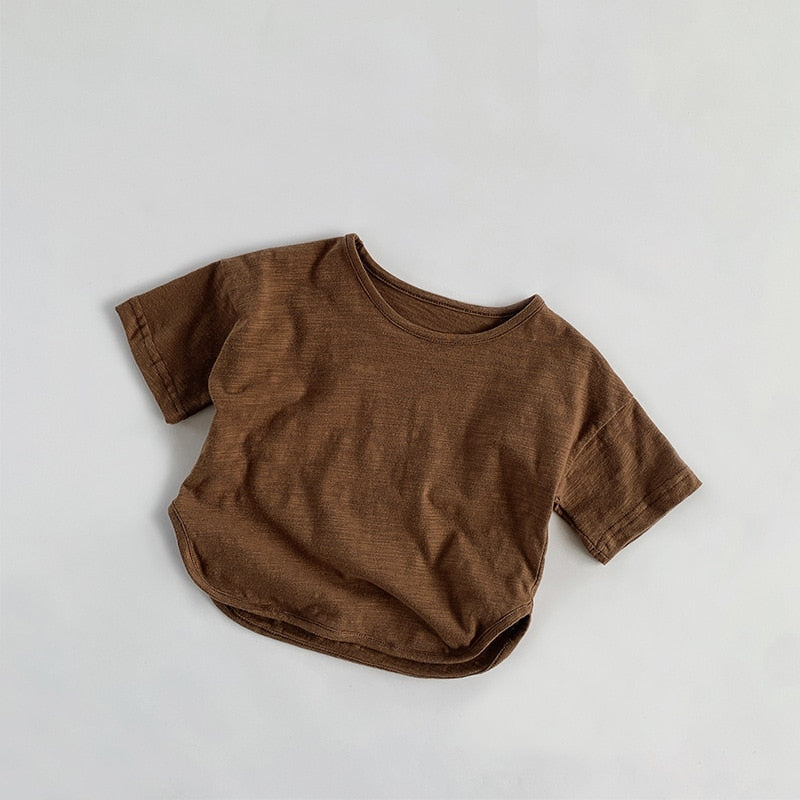 Unisex Retro Bamboo Cotton Short-Sleeved T-Shirt
